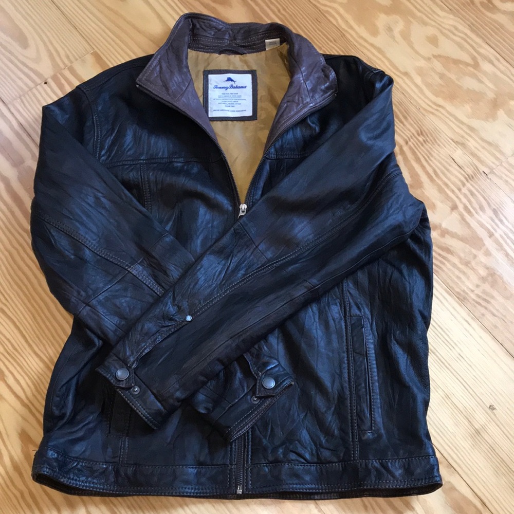 NWOT Tommy Bahama Men’s Leather Jacket